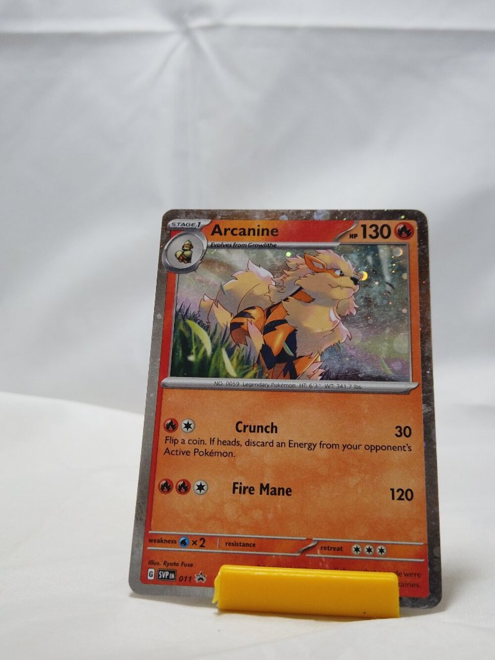 Pokemon Arcanine SVP 011 Scarlet & Violet Black Star Promo Holo LP
